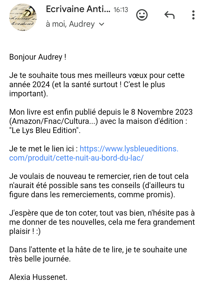 temoignage alexina livre