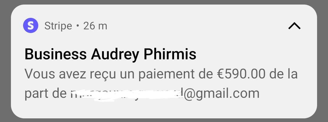 paiement 590 eur